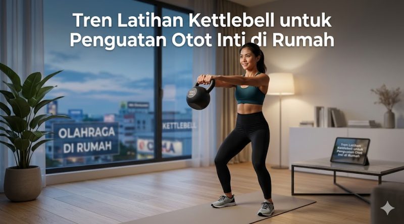 tren latihan kettlebell untuk penguatan otot inti di rumah